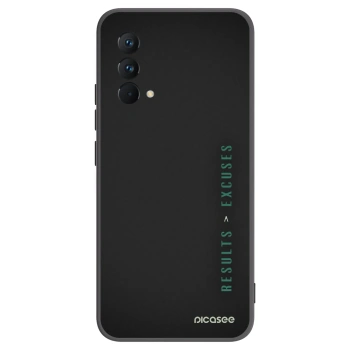Picasee Realme GT Master Edition 5G Hülle - Schwarzes Silikon - Results x Excuses