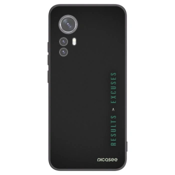 Picasee Xiaomi 12 Hülle - Schwarzes Silikon - Results x Excuses