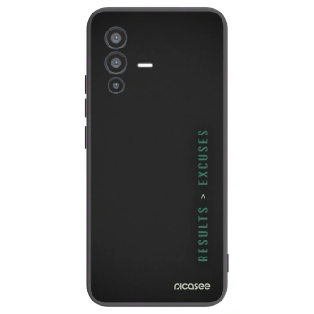 Picasee Vivo V23 5G Hülle - Schwarzes Silikon - Results x Excuses