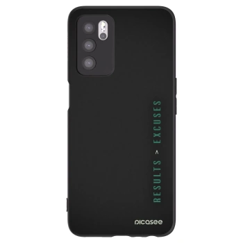Picasee OPPO A16 Hülle - Schwarzes Silikon - Results x Excuses