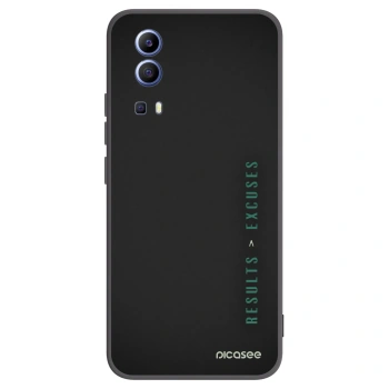 Picasee Vivo Y52 5G Hülle - Schwarzes Silikon - Results x Excuses