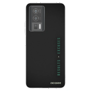 Picasee Xiaomi Poco F5 Pro 5G Hülle - Transparentes Silikon - Results x Excuses