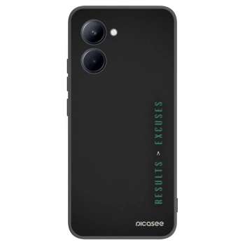 Picasee Realme C33 (2023) Hülle - Schwarzes Silikon - Results x Excuses