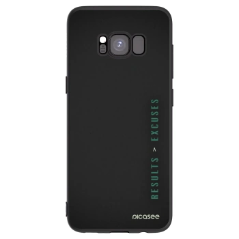 Picasee Samsung Galaxy S8 G950F Hülle - Schwarzes Silikon - Results x Excuses