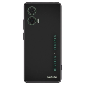 Picasee Motorola Moto G35 5G Hülle - Schwarzes Silikon - Results x Excuses