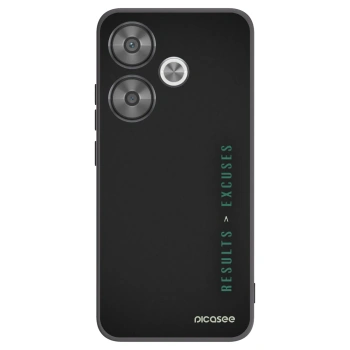 Picasee Xiaomi Poco F6 Hülle - Schwarzes Silikon - Results x Excuses