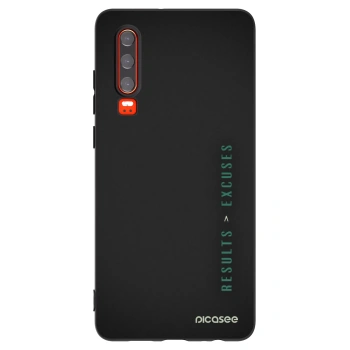 Picasee Huawei P30 Hülle - Schwarzes Silikon - Results x Excuses
