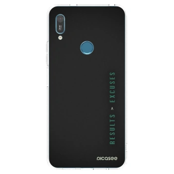 Picasee Huawei Y6 2019 Hülle - Transparentes Silikon - Results x Excuses