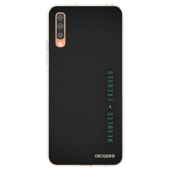 Picasee Samsung Galaxy A70 A705F Hülle - Transparentes Silikon - Results x Excuses