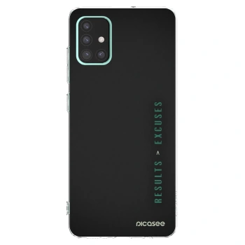 Picasee Samsung Galaxy A51 A515F Hülle - Transparentes Silikon - Results x Excuses