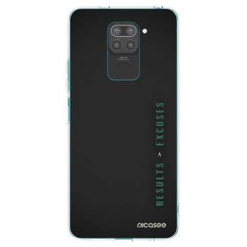 Picasee Xiaomi Redmi Note 9 Hülle - Schwarzes Silikon - Results x Excuses