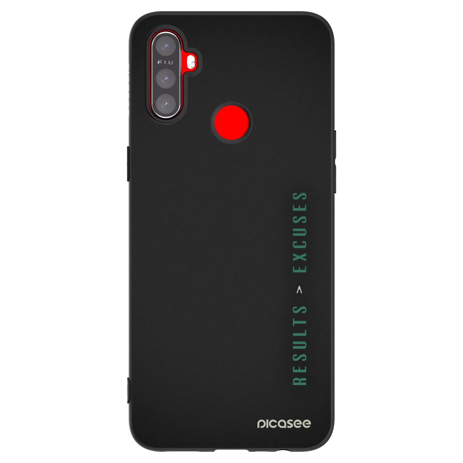 Picasee Realme C3 Hülle - Schwarzes Silikon - Results x Excuses