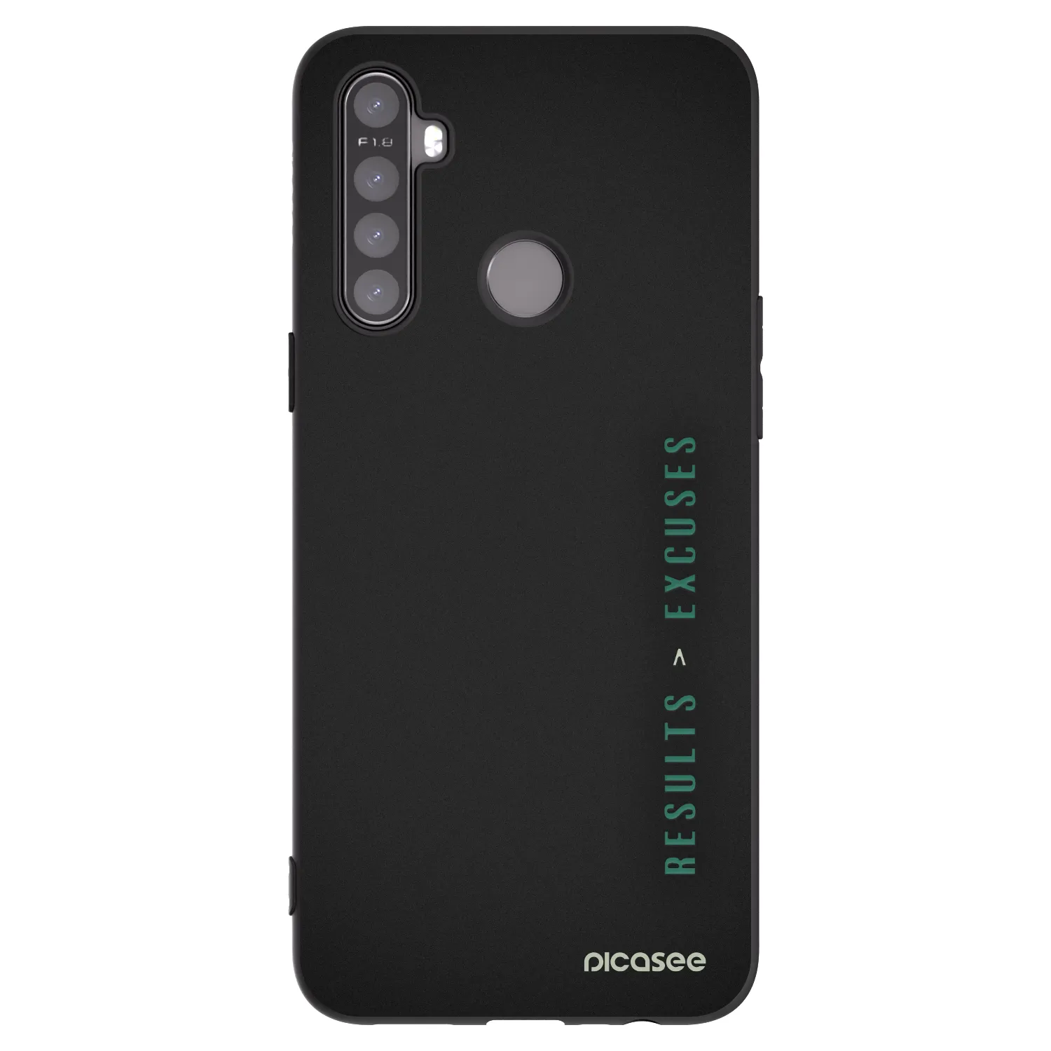 Picasee Realme 5 Hülle - Schwarzes Silikon - Results x Excuses