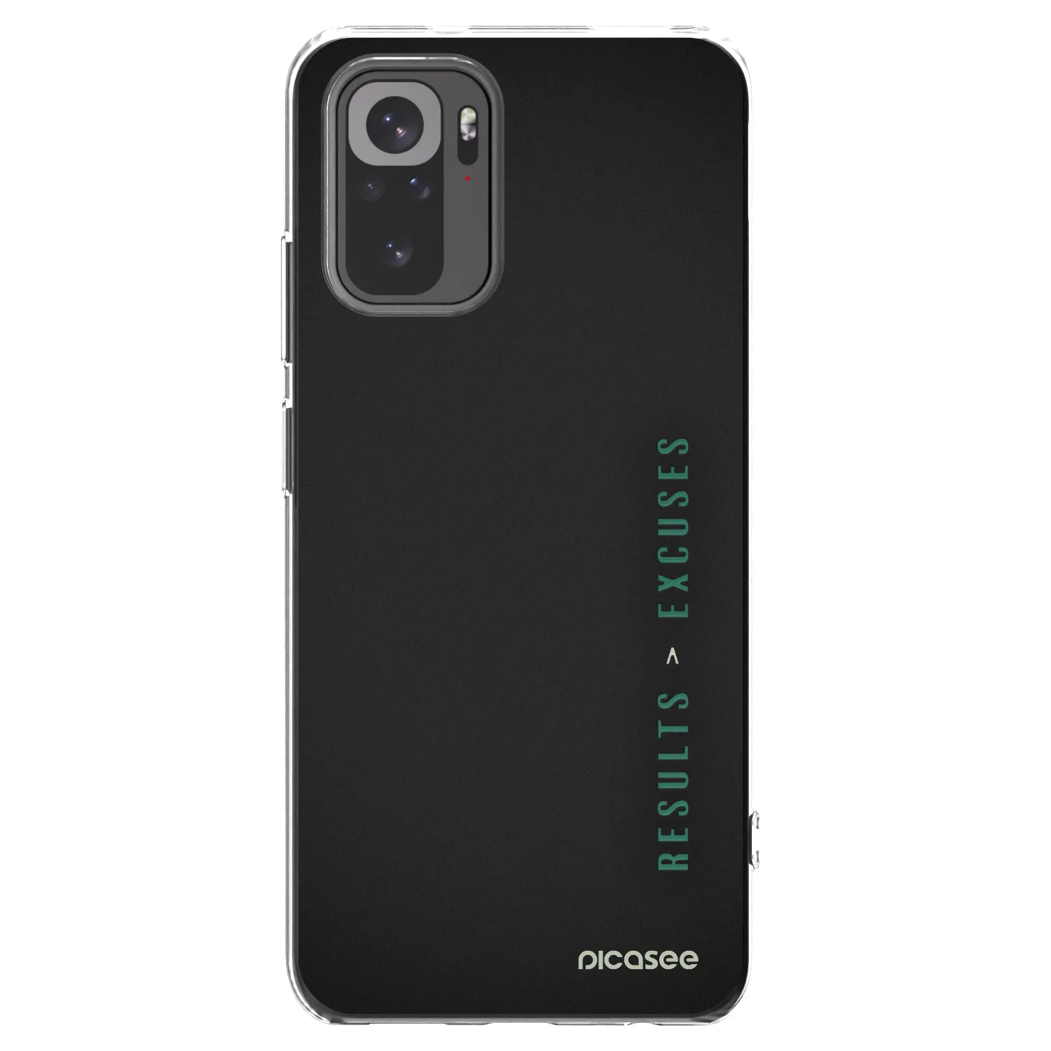 Picasee Xiaomi Redmi Note 10 Hülle - Transparentes Silikon - Results x Excuses