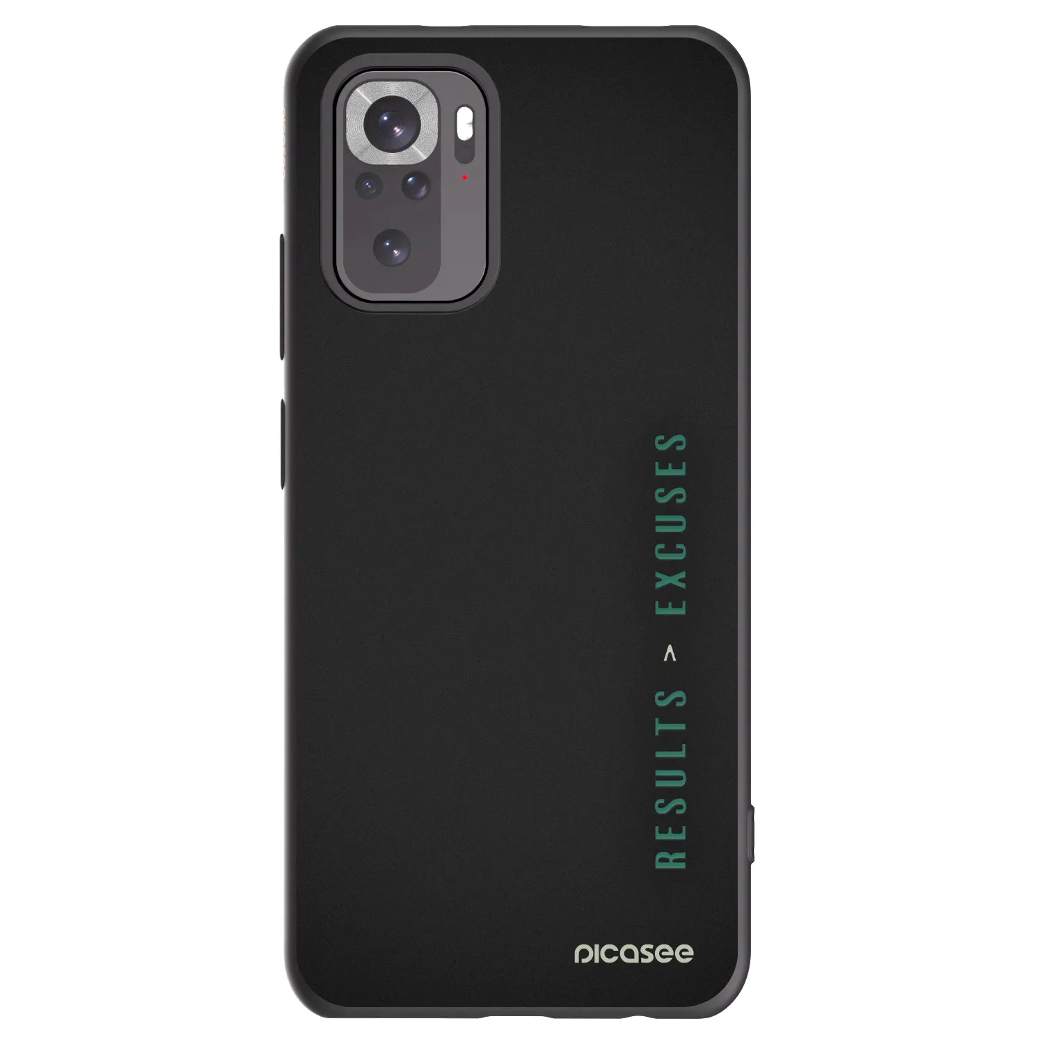 Picasee Xiaomi Redmi Note 10 Hülle - Schwarzes Silikon - Results x Excuses