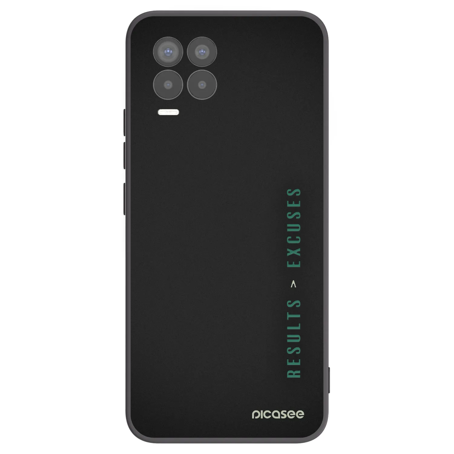 Picasee Realme 8 4G Hülle - Schwarzes Silikon - Results x Excuses