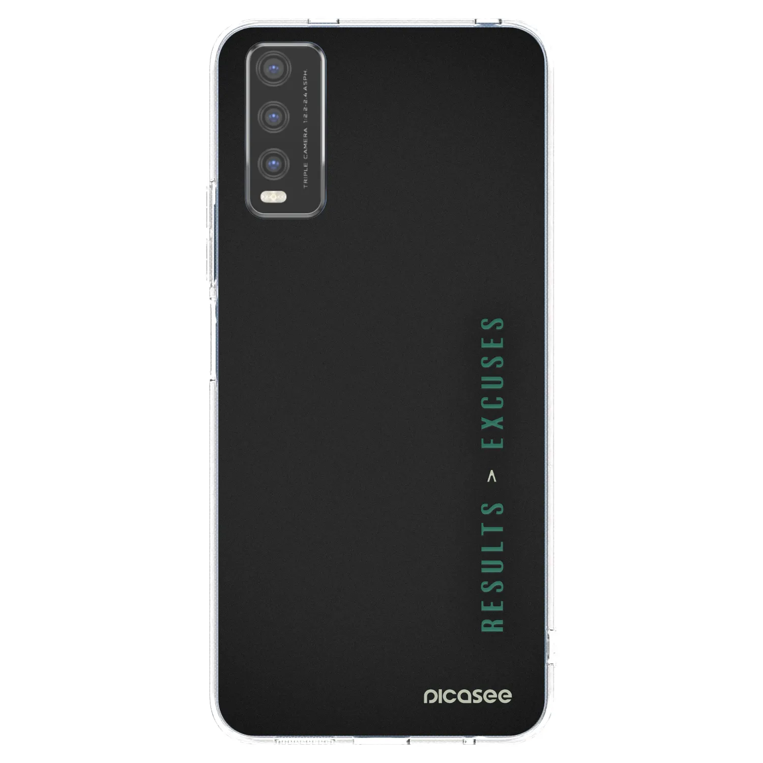 Picasee Vivo Y20s Hülle - Transparentes Silikon - Results x Excuses