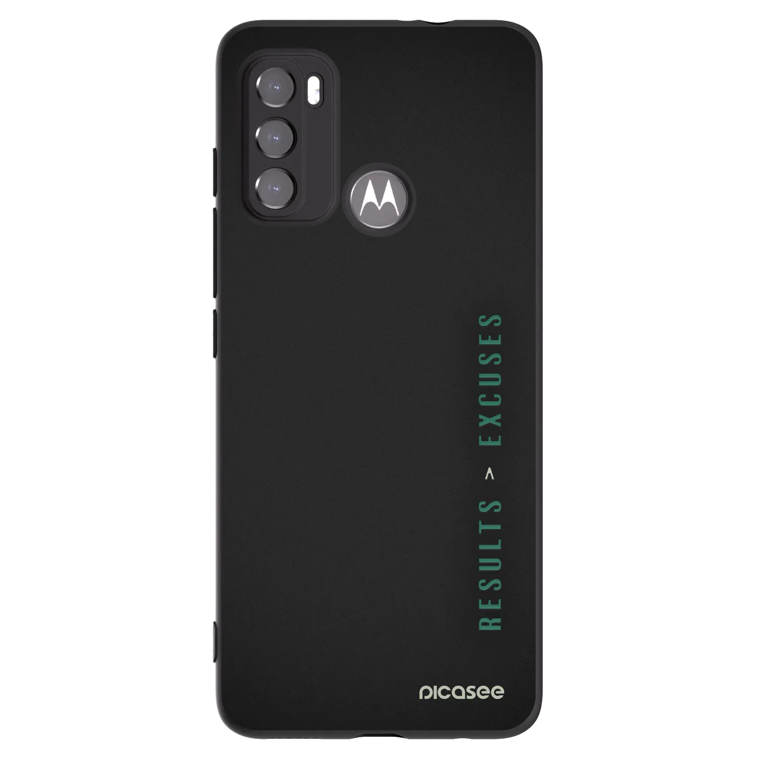 Picasee Motorola Moto G60 Hülle - Schwarzes Silikon - Results x Excuses
