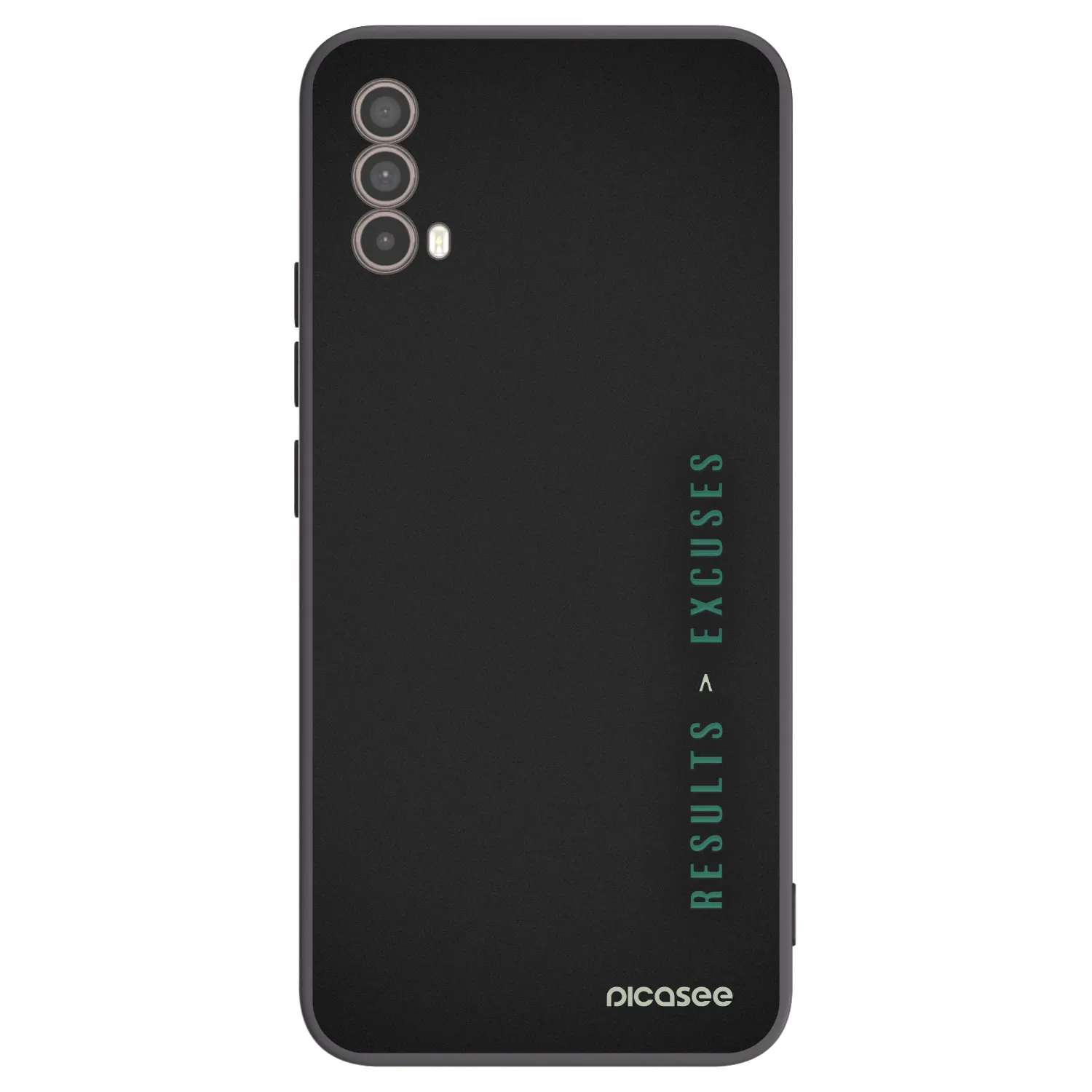 Picasee Motorola Moto E40 Hülle - Schwarzes Silikon - Results x Excuses