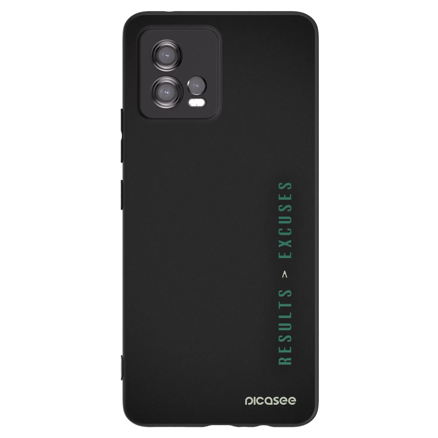 Picasee Motorola Moto G72 Hülle - Schwarzes Silikon - Results x Excuses