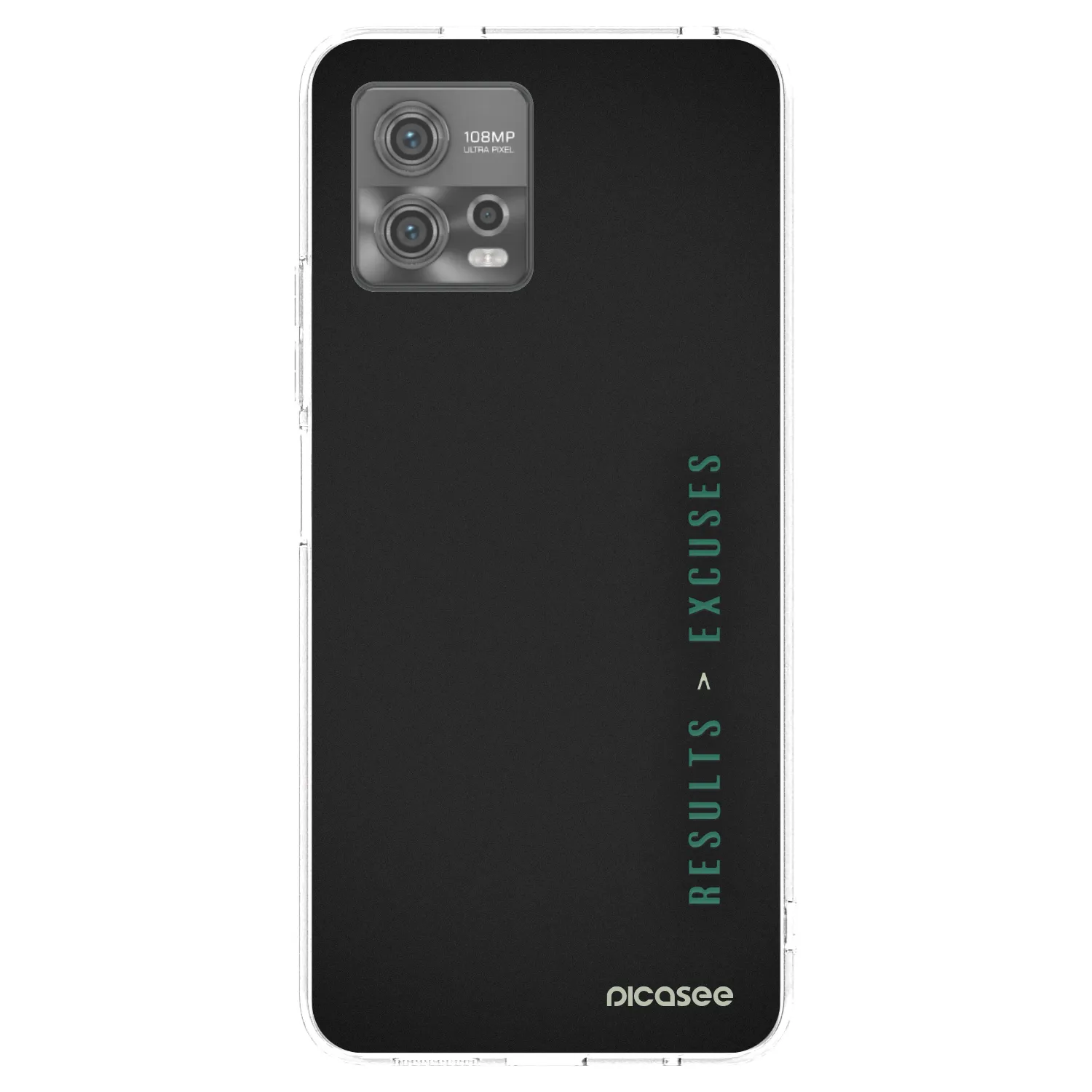 Picasee Motorola Moto G72 Hülle - Transparentes Silikon - Results x Excuses