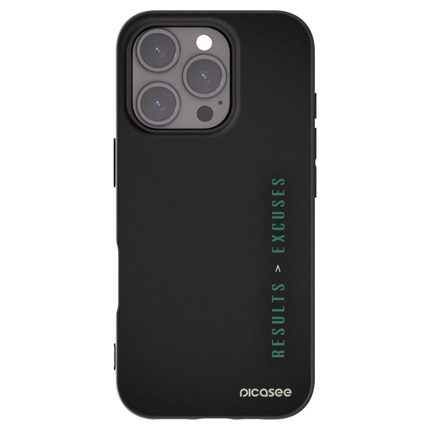 Picasee Apple iPhone 16 Pro Hülle - Schwarzes Silikon - Results x Excuses