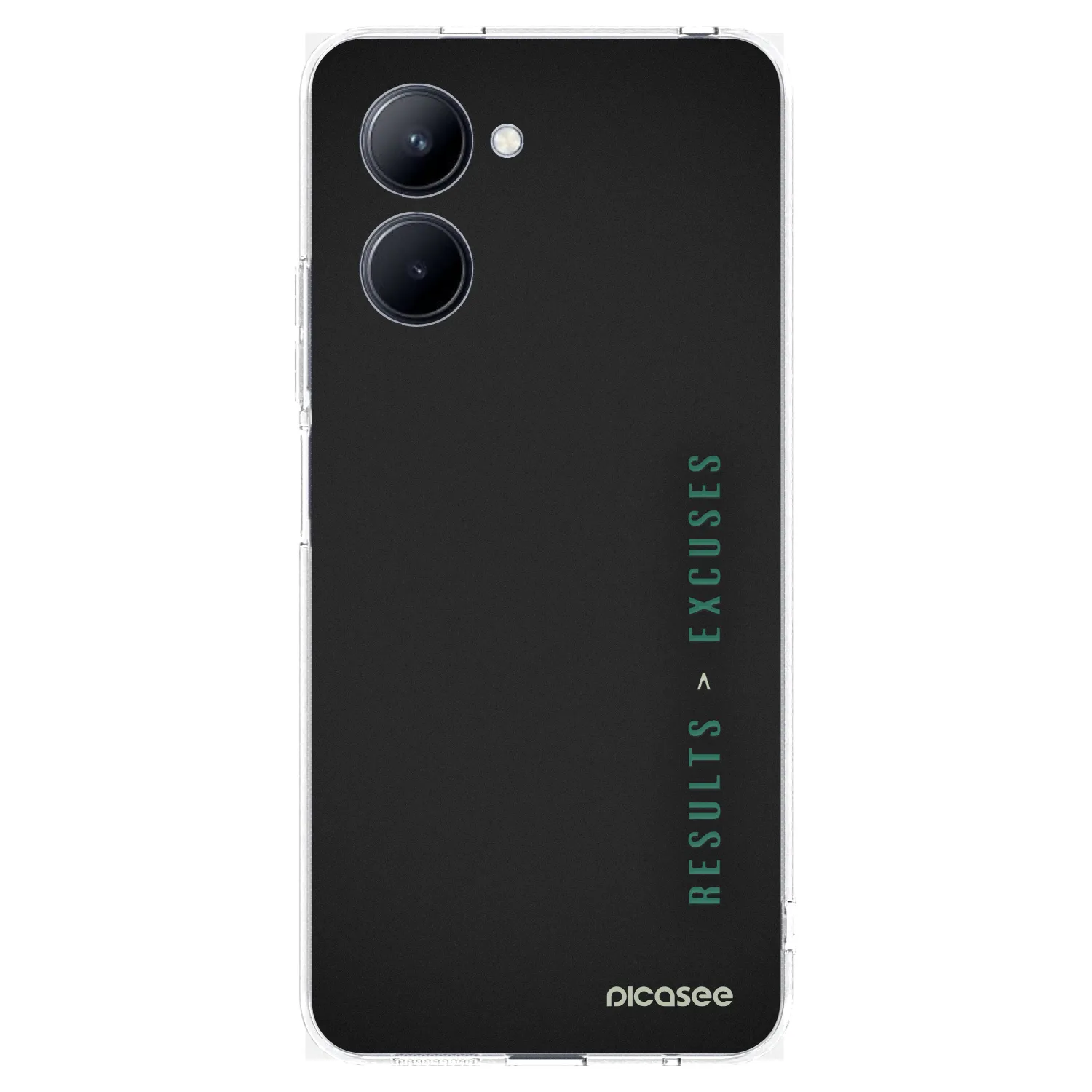 Picasee Realme C33 (2023) Hülle - Transparentes Silikon - Results x Excuses