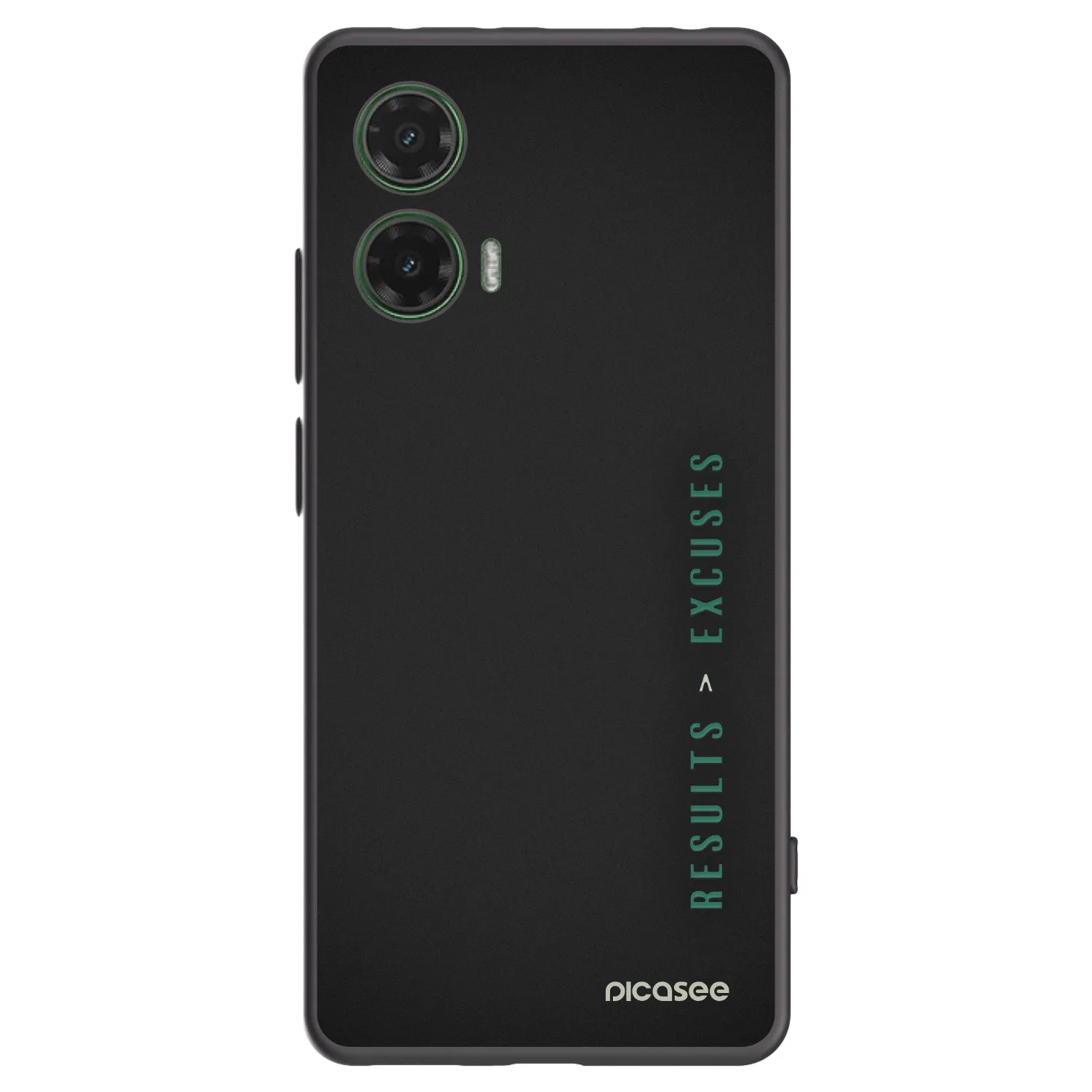 Picasee Motorola Moto G35 5G Hülle - Schwarzes Silikon - Results x Excuses
