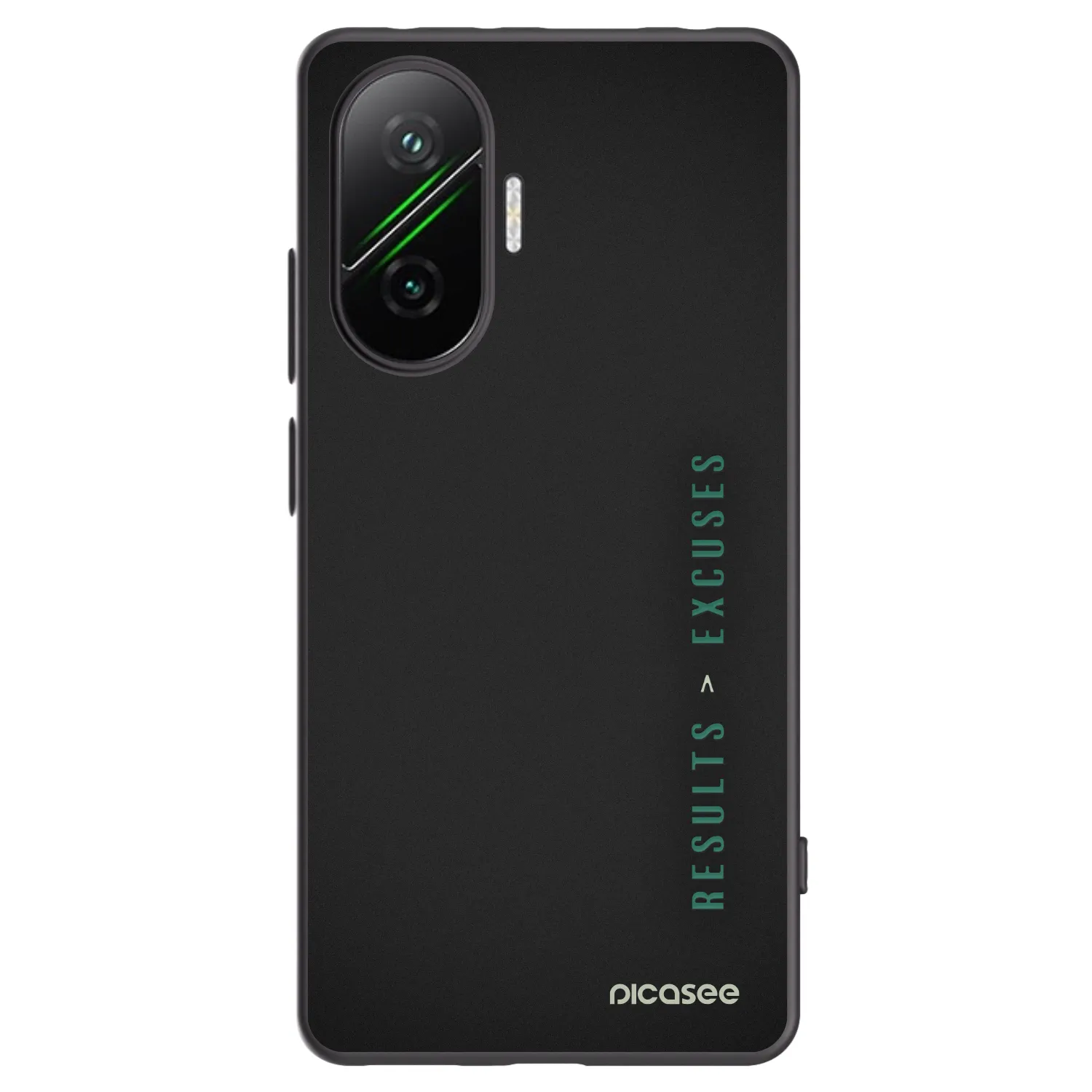 Picasee Xiaomi Poco F7 5G Hülle - Schwarzes Silikon - Results x Excuses