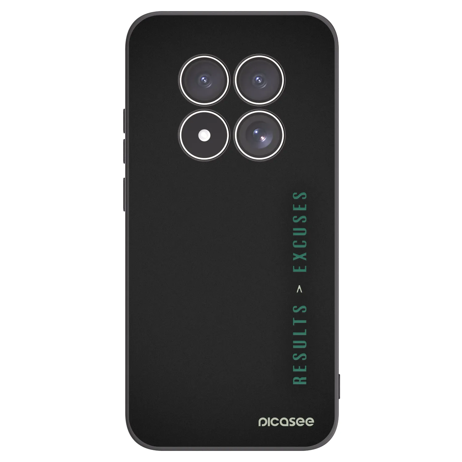 Picasee Xiaomi Redmi Note 15 Pro 4G Hülle - Schwarzes Silikon - Results x Excuses
