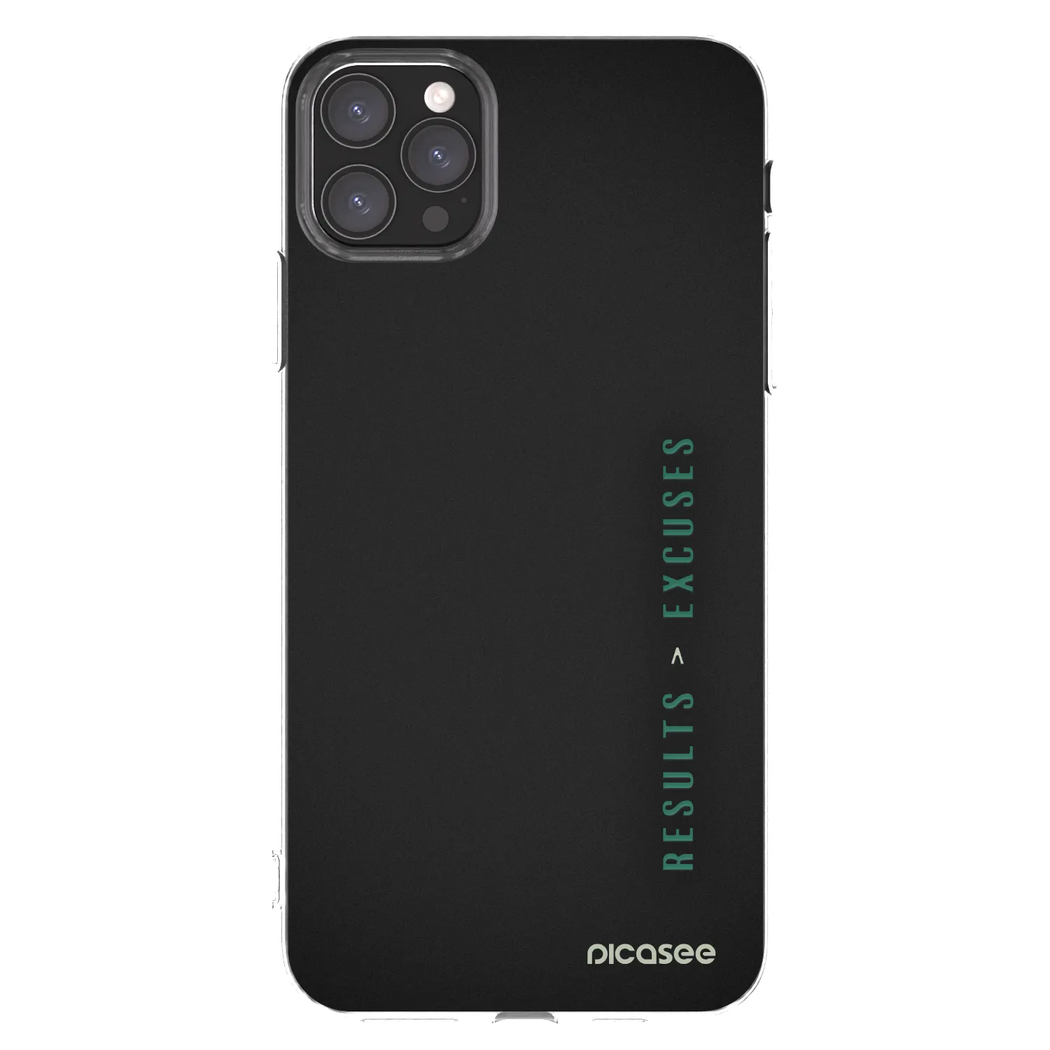 Picasee Apple iPhone 11 Pro Max Hülle - Transparentes Silikon - Results x Excuses