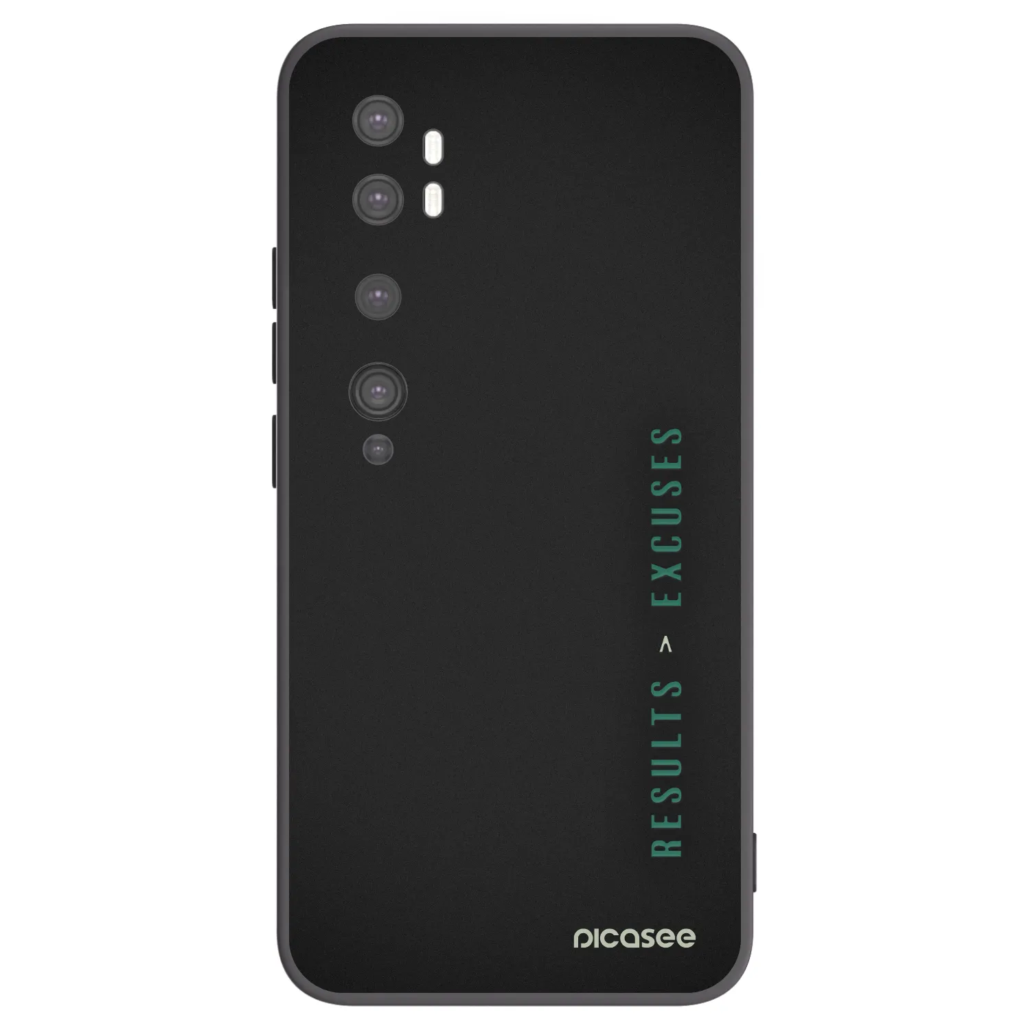 Picasee Xiaomi Mi Note 10 (Pro) Hülle - Schwarzes Silikon - Results x Excuses