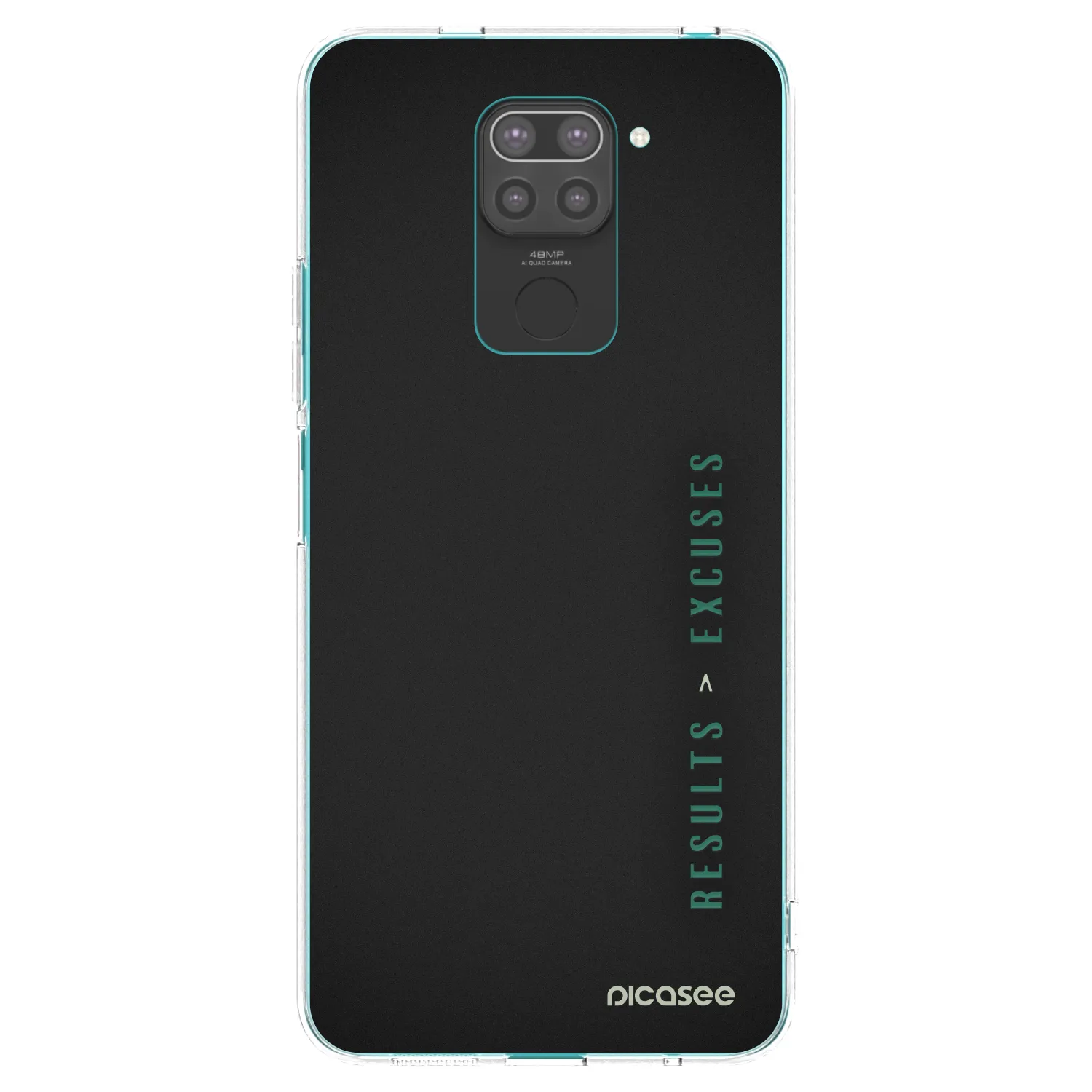 Picasee Xiaomi Redmi Note 9 Hülle - Schwarzes Silikon - Results x Excuses