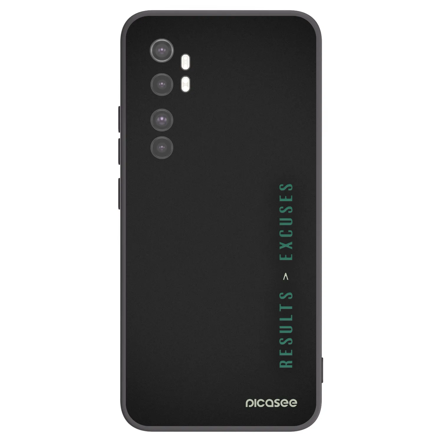 Picasee Xiaomi Mi Note 10 Lite Hülle - Schwarzes Silikon - Results x Excuses