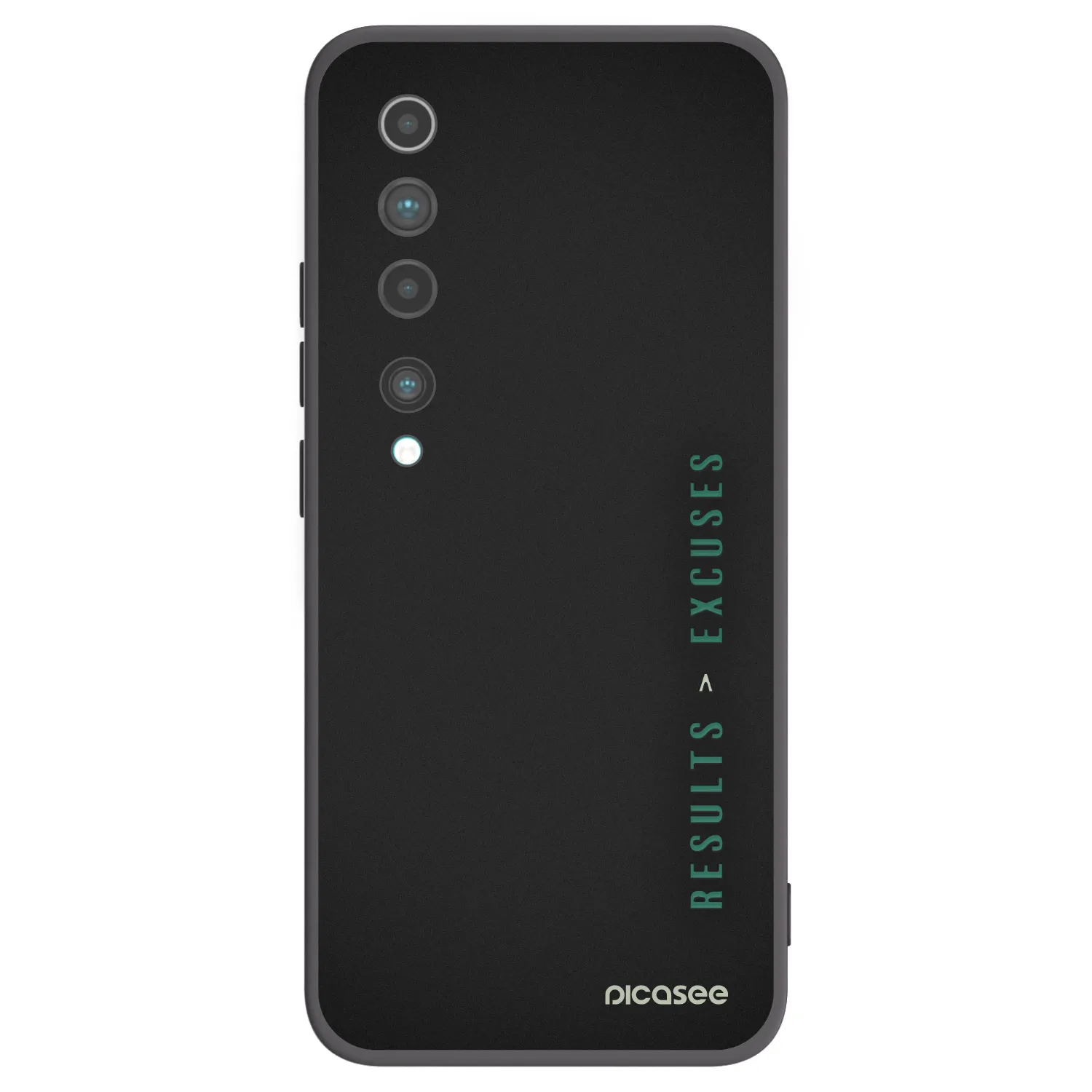 Picasee Xiaomi Mi 10 Hülle - Schwarzes Silikon - Results x Excuses