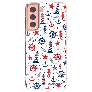 Picasee Samsung Galaxy S21 5G G991B Hülle - Transparentes Silikon - Sailor Vibes