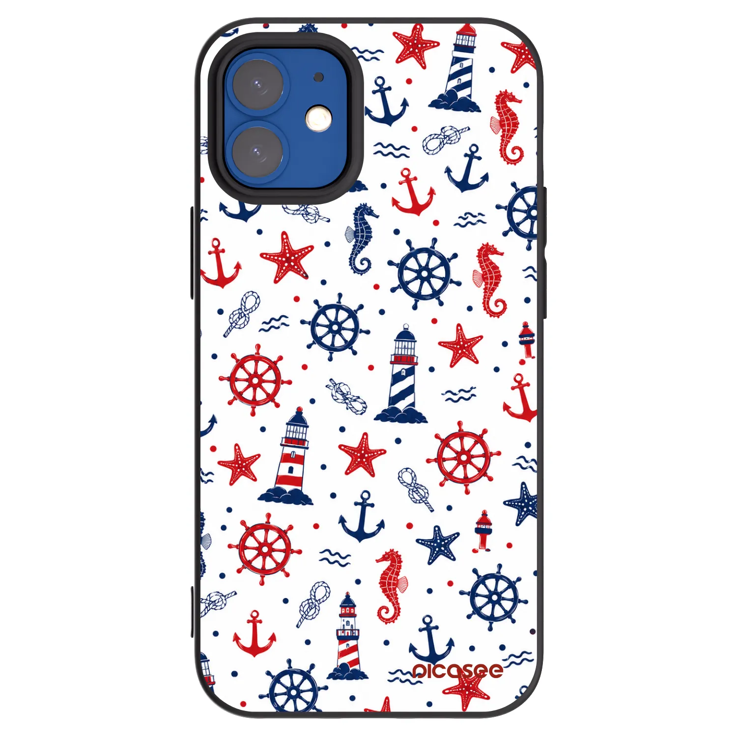 Picasee Apple iPhone 12 mini Hülle - Schwarzes Silikon - Sailor Vibes
