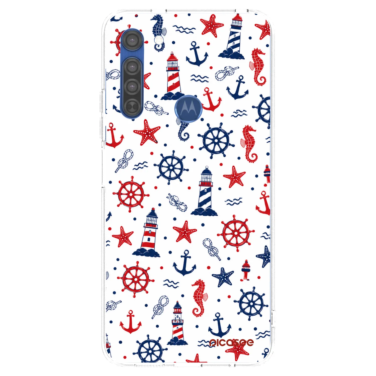 Picasee Motorola Moto G8 Hülle - Transparentes Silikon - Sailor Vibes