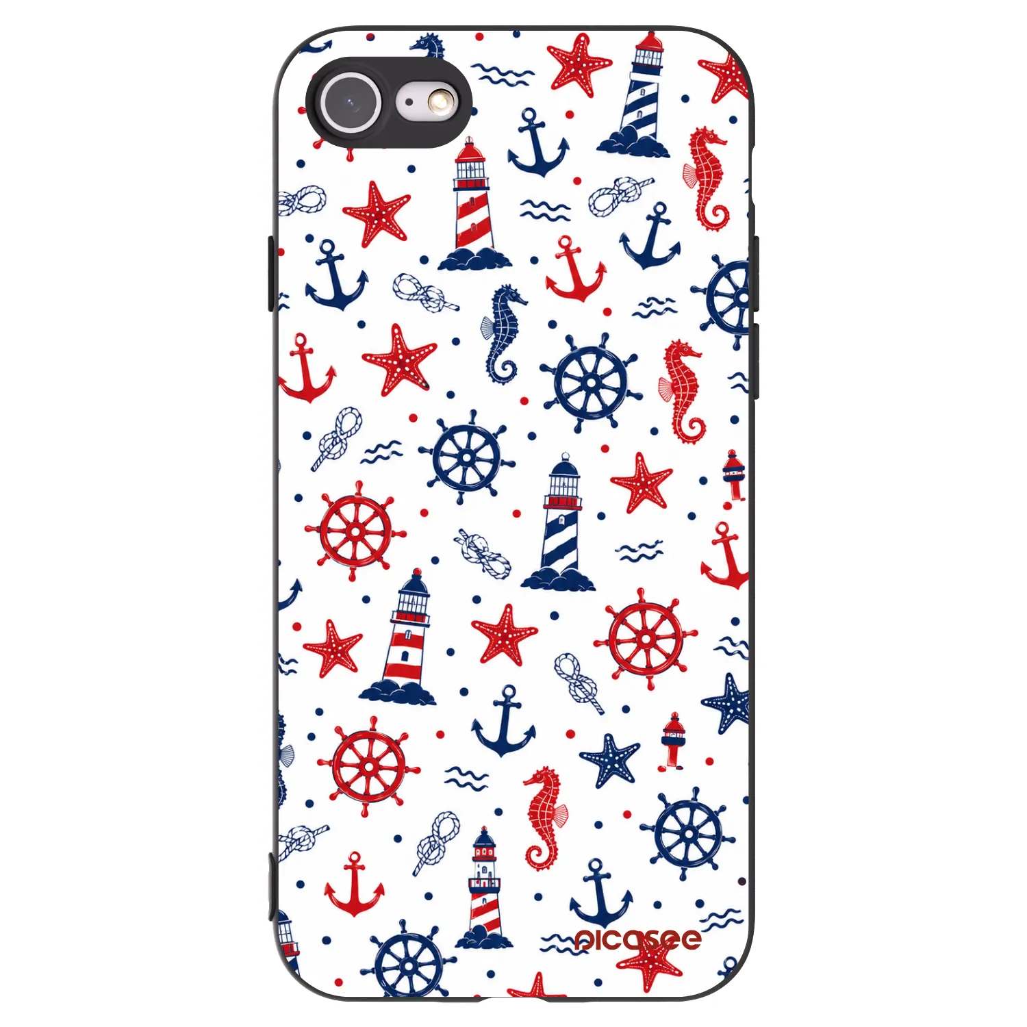 Picasee Apple iPhone SE 2022 Hülle - Schwarzes Silikon - Sailor Vibes