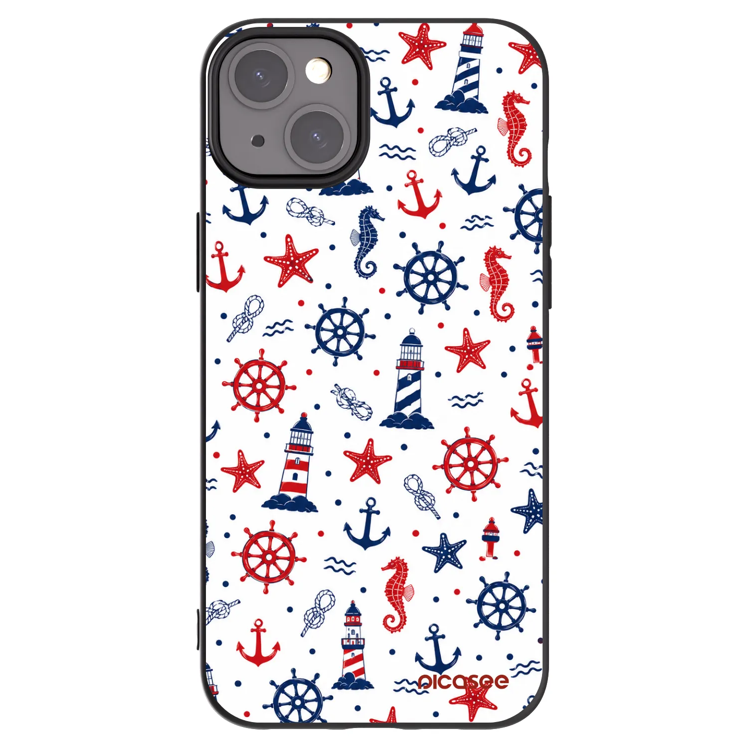 Picasee Apple iPhone 15 Plus Hülle - Schwarzes Silikon - Sailor Vibes