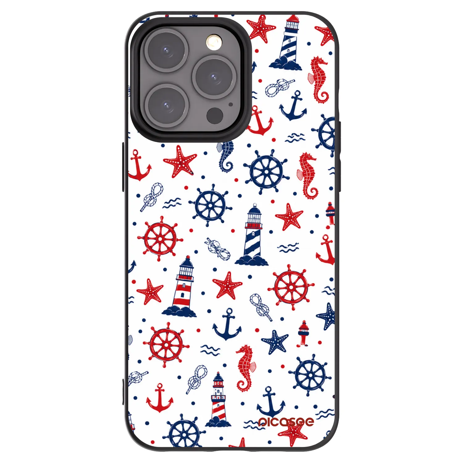 Picasee Apple iPhone 15 Pro Max Hülle - Schwarzes Silikon - Sailor Vibes