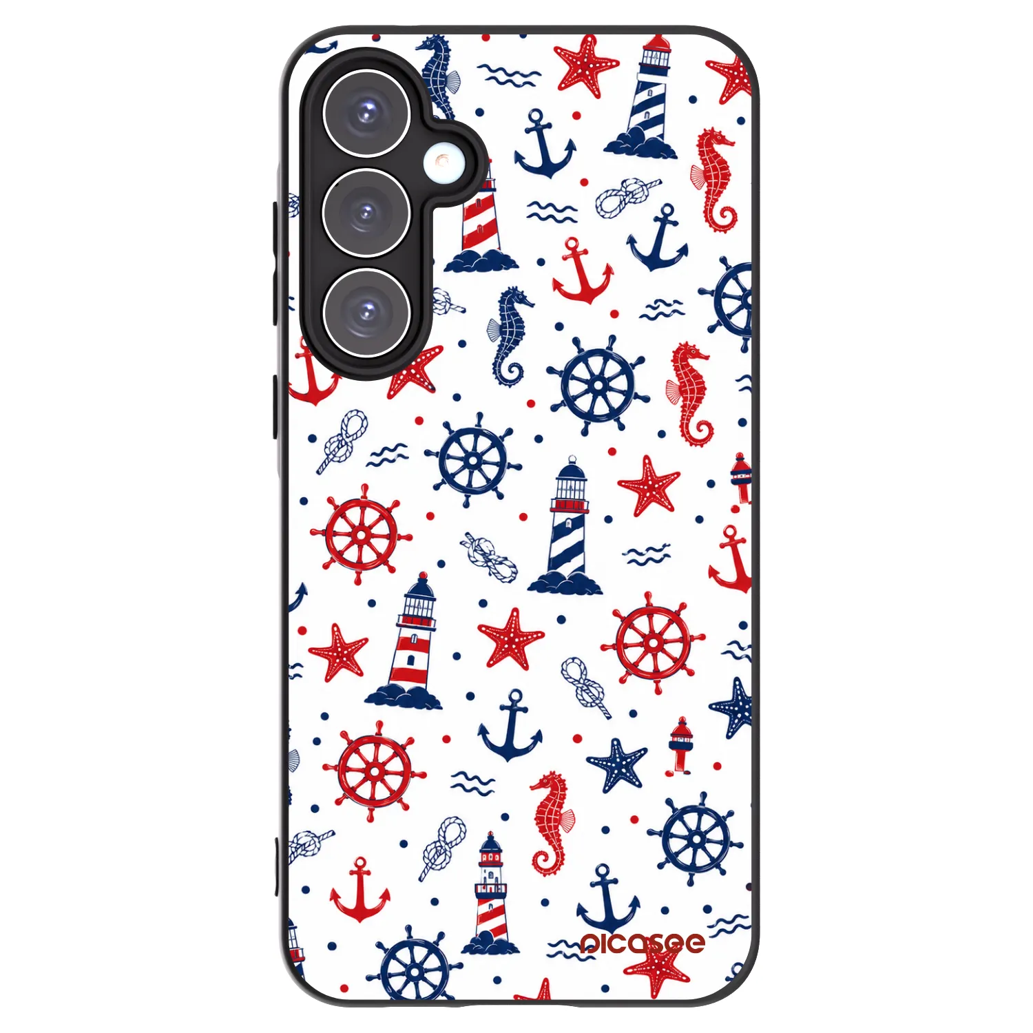 Picasee Samsung Galaxy A55 5G A556B Hülle - Schwarzes Silikon - Sailor Vibes