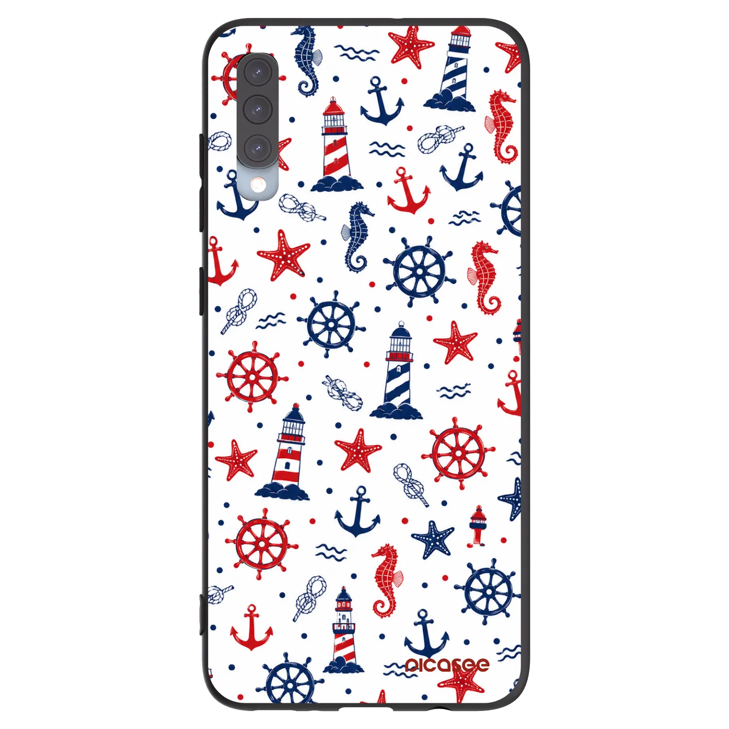 Picasee Samsung Galaxy A70 A705F Hülle - Schwarzes Silikon - Sailor Vibes
