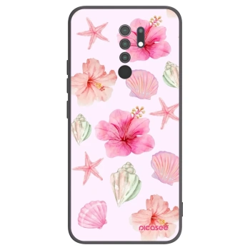 Picasee Xiaomi Redmi 9 Hülle - Schwarzes Silikon - Blush Lagoon