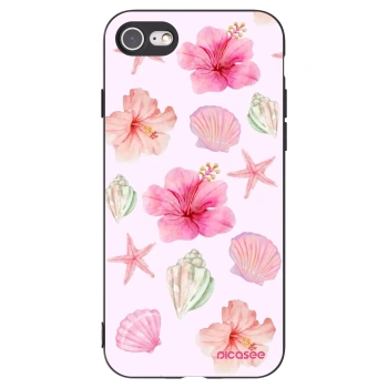 Picasee Apple iPhone SE 2022 Hülle - Schwarzes Silikon - Blush Lagoon