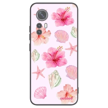 Picasee Xiaomi 12 Hülle - Schwarzes Silikon - Blush Lagoon
