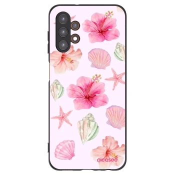 Picasee Samsung Galaxy A13 4G A135 Hülle - Schwarzes Silikon - Blush Lagoon