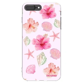 Picasee Apple iPhone 8 Plus Hülle - Transparentes Silikon - Blush Lagoon