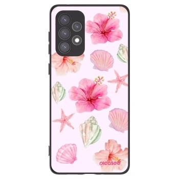 Picasee Samsung Galaxy A73 5G Hülle - Schwarzes Silikon - Blush Lagoon