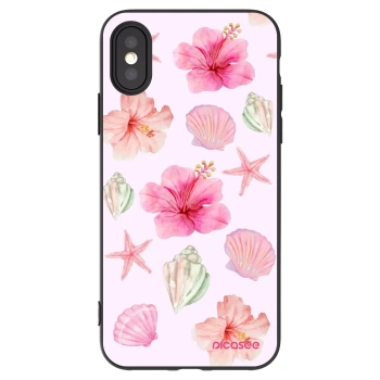 Picasee Apple iPhone X/XS Hülle - Schwarzes Silikon - Blush Lagoon